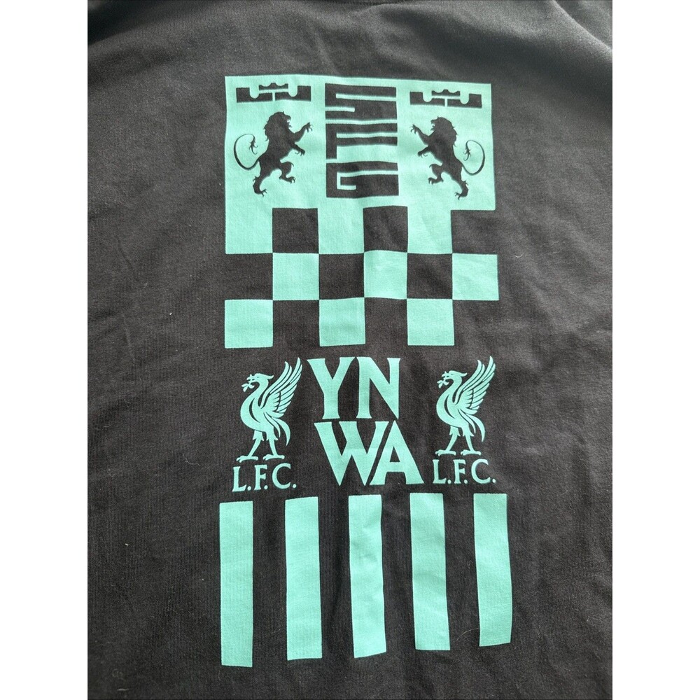 Nike LeBron James X Liverpool FC Max90 Soccer Graphic T Shirt Black Mens XL